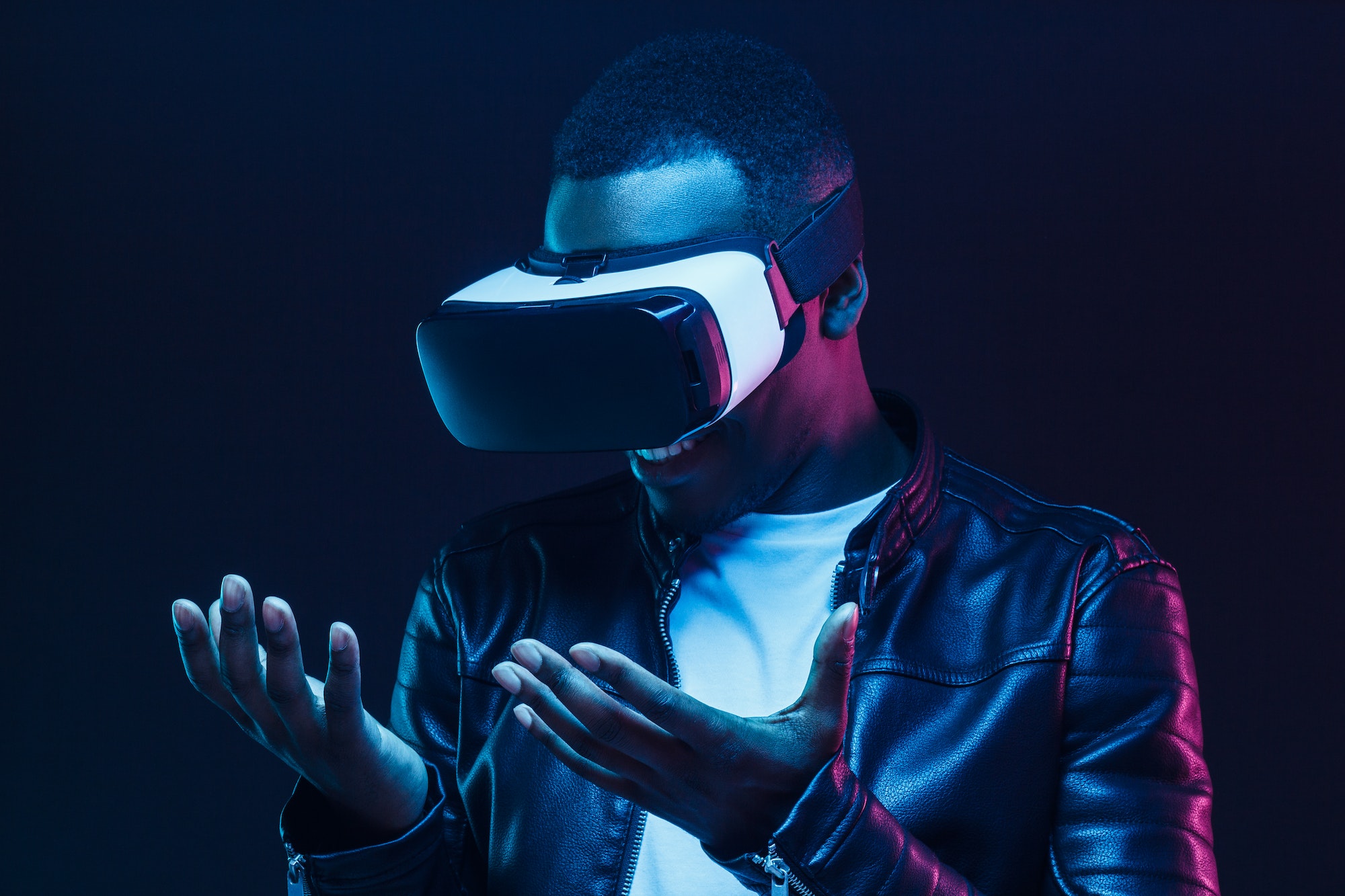 African man enjoying opportunities of virtual reality